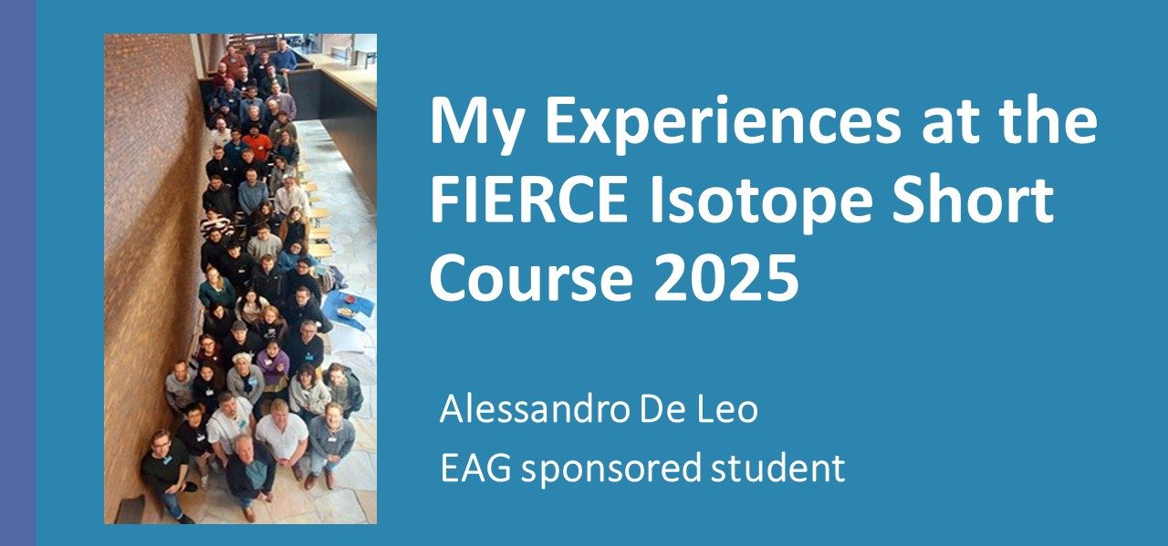 EAG Sponsored Student Alessandro De Leo joins the FIERCE Isotope Short ...